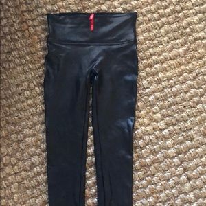 Black faux leather Spanx! Size S ❤️